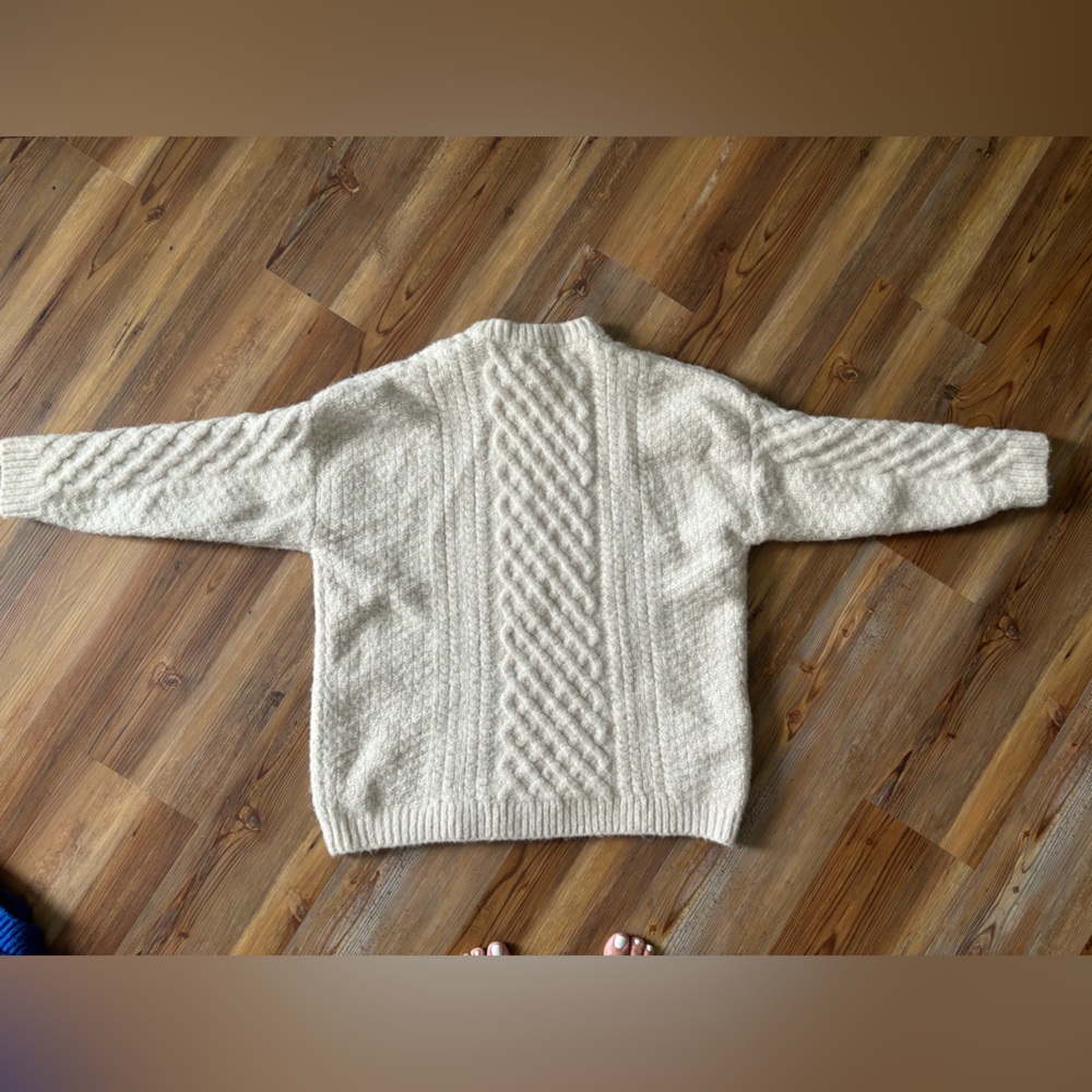 Mango Cream colored Cable Sweater